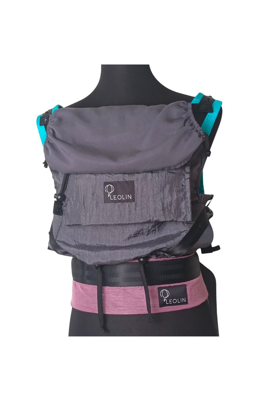 Babytrage Mini Grau türkis Powder